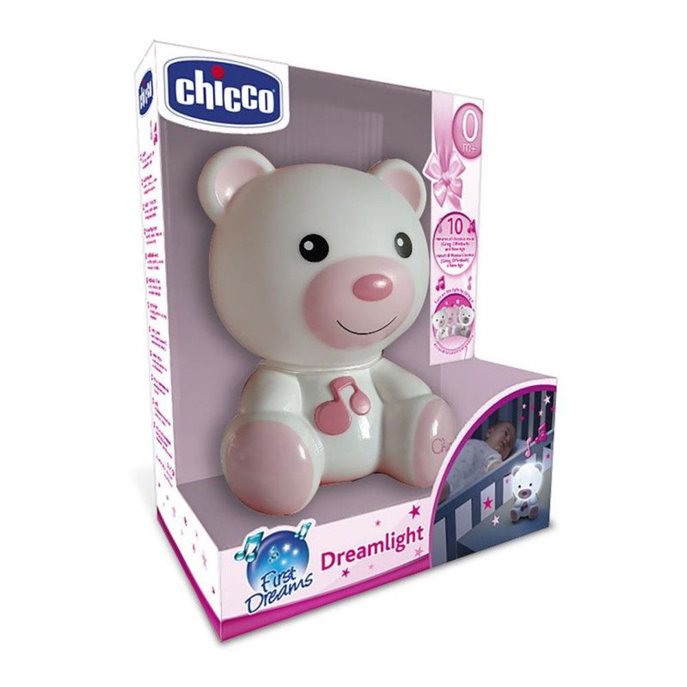 Chicco Dreamlight Muzička lampa - Rozi medo slika 1