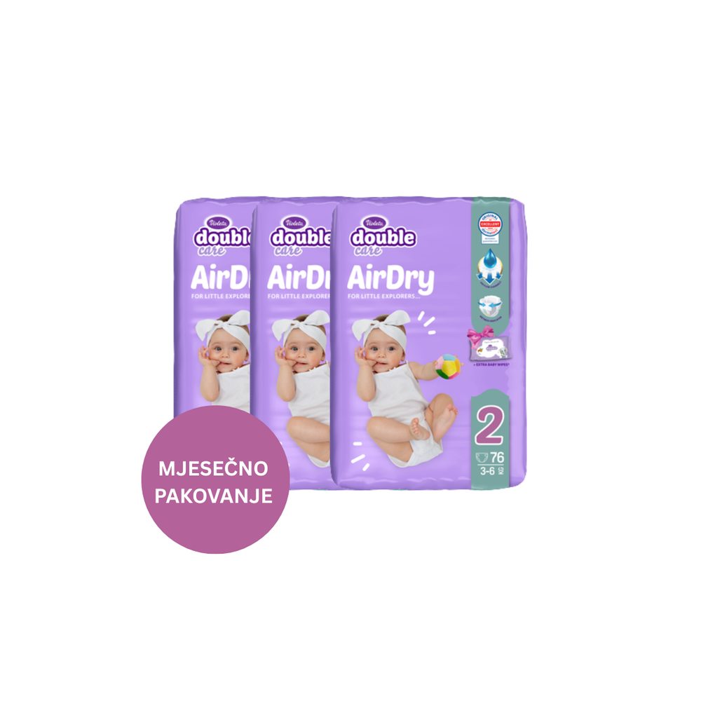 Violeta Double care pelene Air Dry Mjesečno pakovanje slika 4