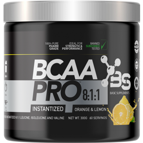 BCAA PRO 8:1:1 / 300GR BASIC SUPPLEMENTS -  Orange & Lemon slika 1