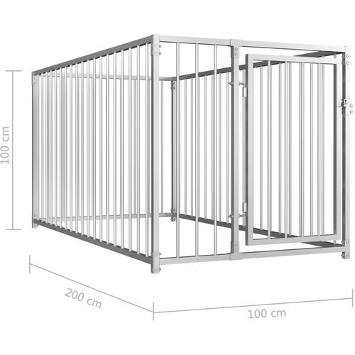 Vanjski kavez za pse 100 x 200 x 100 cm slika 6