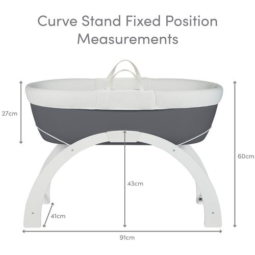 Shnuggle Dreami Moses košara sa stalkom i madracem - Grey slika 7
