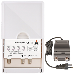 Amiko Pojačalo antensko + LTE / 4G filter sa 2 podesiva ulaza - DOUBLE AMPLIFIER