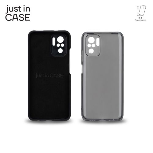 2u1 Extra case MIX paket CRNI za Redmi Note 10s slika 3