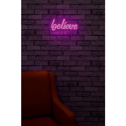 Wallity Ukrasna plastična LED rasvjeta, Believe - Pink slika 2