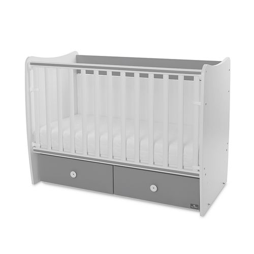 LORELLI MATRIX Modularni krevetić 4in1 s Mehanizmom Ljuljanja White/Stone Grey 120x60 cm slika 1