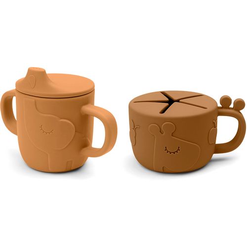 Done By Deer peekaboo deer friends spout/snack set šolja, oker slika 1