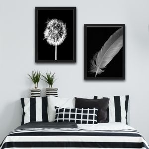 Wallity Uokvirena slika (2 komada), Dandelion Feather Set