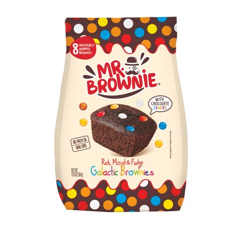 Mr. Brownie kolač (brownie) s komadićima od mliječne čokolade i bombončićima 200g (8 komada) slika 1