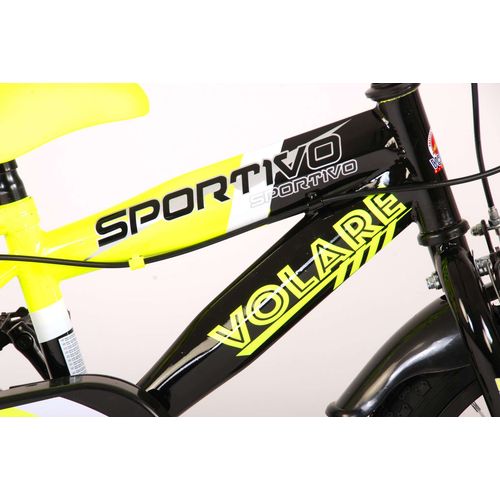 Dječji bicikl Volare Sportivo 14" s dvije ručne kočnice neon žuti slika 7