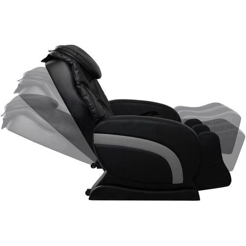 Masažna fotelja od umjetne kože crna slika 59