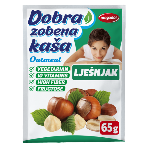 Dobra zobena kaša 65g lješnjak KRATAK ROK slika 1