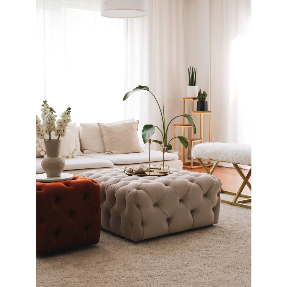 Chester - Kremasti Pouf slika 3