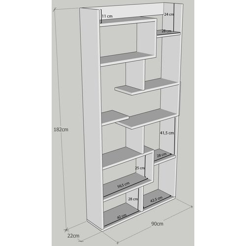 Kuttap - Pine Pine Bookshelf slika 4