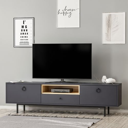 Naturel - Anthracite Anthracite TV Stand slika 3