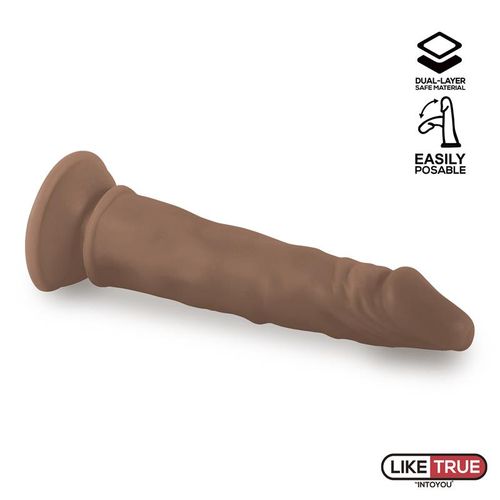 Liketrue Lenser dildo 8", smeđa slika 5