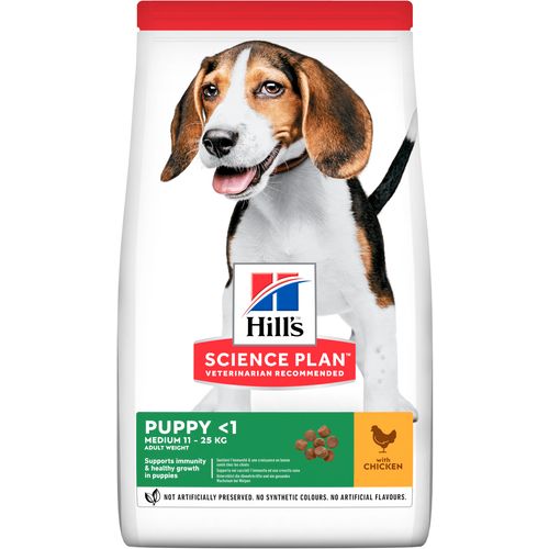 Hill's Science Plan Puppy Medium piletina, potpuna suva hrana za štence srednje - velikih rasa 14kg slika 1