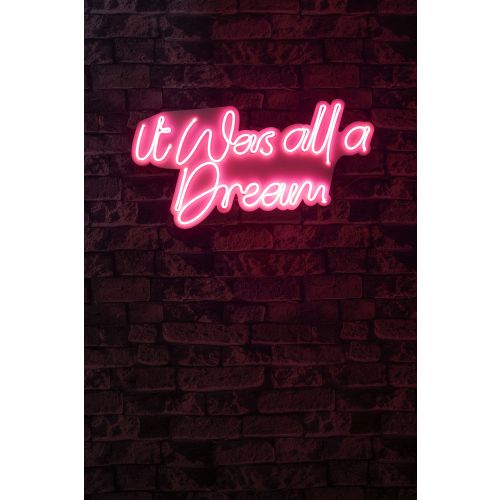 Wallity It was all a Dream - Pink Pink Dekorativna Plastična LED Rasveta slika 2