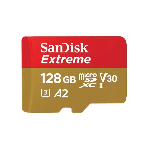 SanDisk Extreme microSDXC 128GB + SD Adapter 190MB/s & 90MB/s A2 C10 V30 UHS-I U3 slika 3