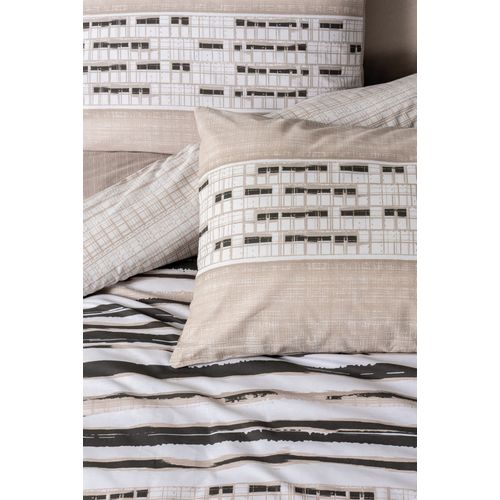 Perry - Beige Beige Ranforce Single Quilt Cover Set slika 2