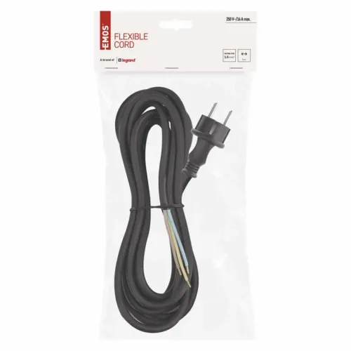 Kabel gumeni priključni crni 5m 3x1,5mm H07RN Emos S03250N slika 3