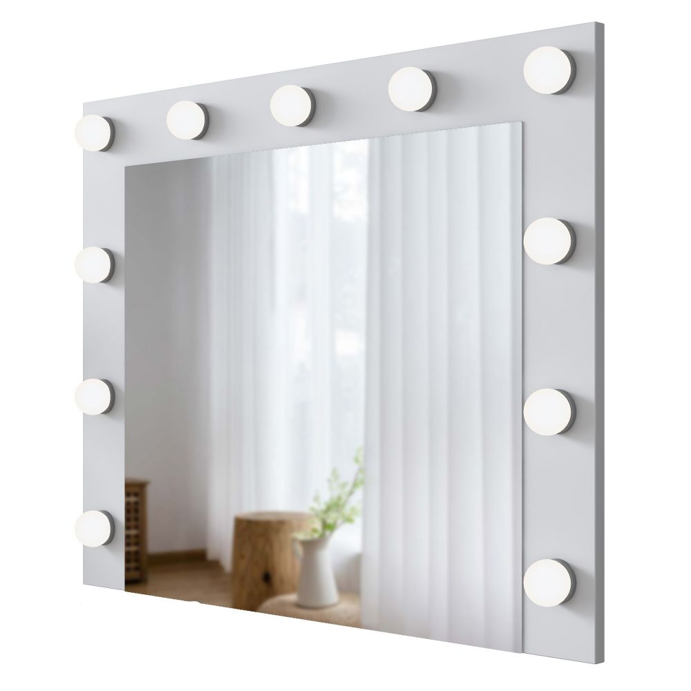 Bijelo dekorativno ogledalo od iverice "EF108 – 2998 " (90 × 71,8 × 15 cm) slika 6