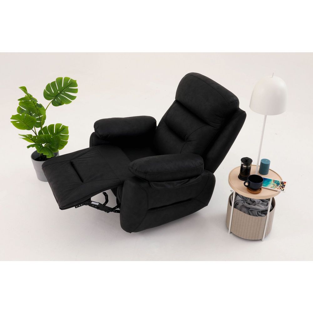 Recliner Comfort Manuel - Crni slika 3