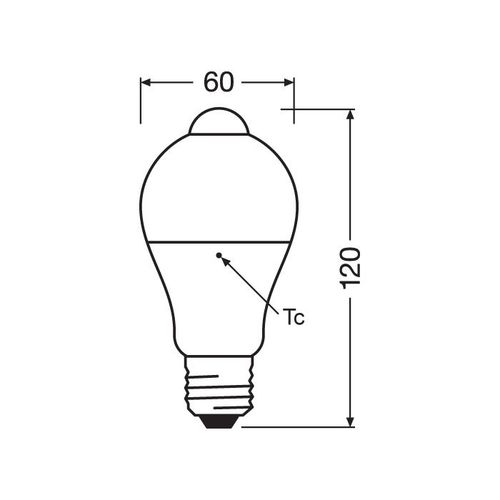 OSRAM sijalica sa senzorom pokreta E27 9W 2700K slika 3