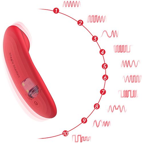 Vibrator za gaćice Magic Motion - Nyx Smart, crveni slika 10