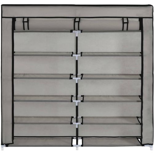 282434 Shoe Cabinet with Cover Grey 115x28x110 cm Fabric slika 23