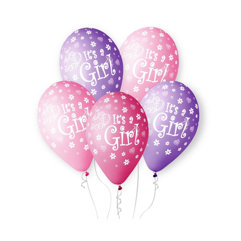 GoDan GS110-P091 Balon It's a Girl 30cm, 5kom slika 1