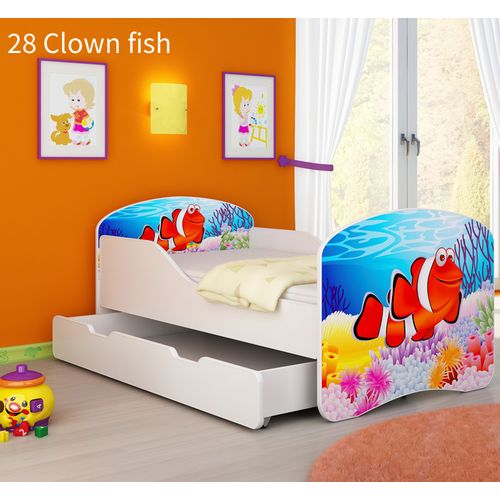 Dječji krevet ACMA s motivom + ladica 160x80 cm 28-clown-fish slika 1