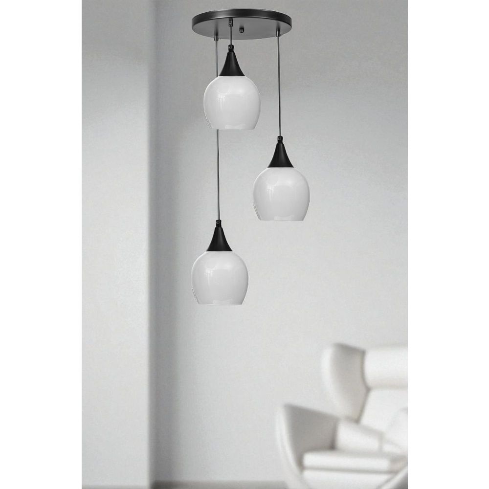 Opviq Luster 482, Bijela, Crna slika 1