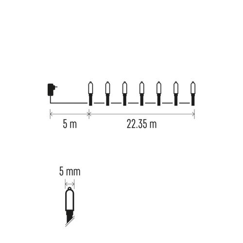 Emos LED svetlosni lanac - tradicional 150 LED 223m MTG-D4AW12 slika 6