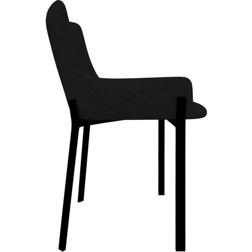 Blagovaonske stolice od tkanine 6 kom crne slika 4