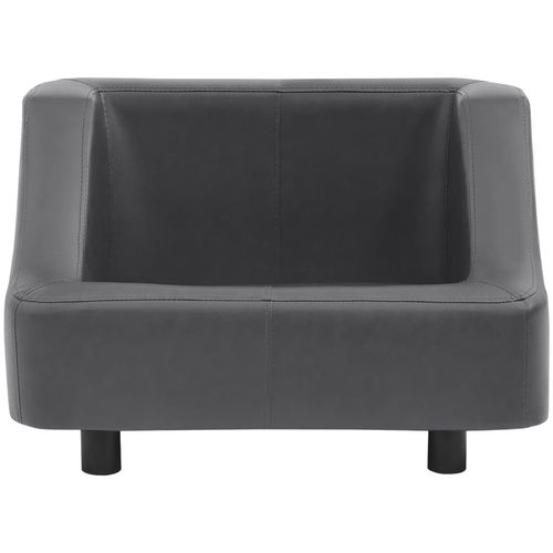 Sofa za pse siva 67 x 52 x 40 cm od umjetne kože slika 30