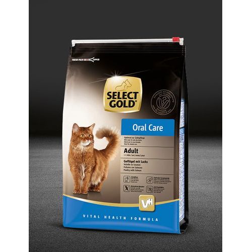 Select Gold Cat Oral Care Adult, živina sa lososom 400 g KRATAK ROK 1+1 GRATIS slika 1