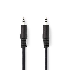 Kabel NEDIS audio stereo, 3.5mm (M) na 3.5mm (M), crni, 5m, polybag