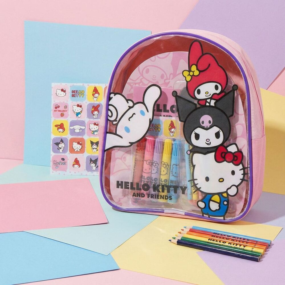Hello Kitty Ruksak sa Setom Školskog Pribora slika 4