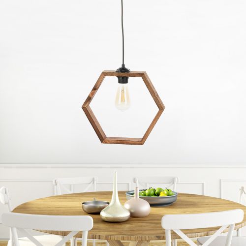 Hexagon Antiquation Brown Chandelier slika 1