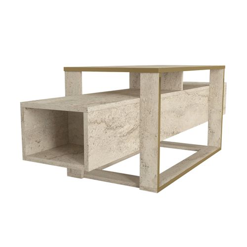 Woody Fashion TV stalak BIANCO, boja Travertine slika 7