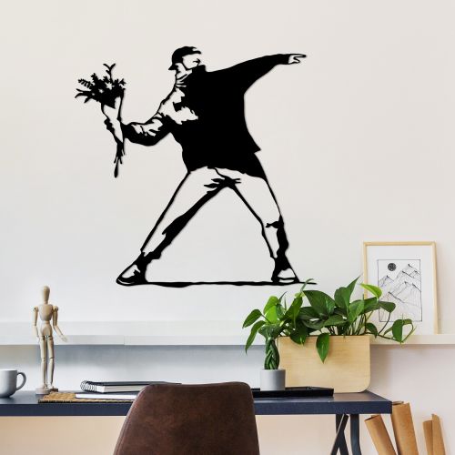 Wallity Metalna zidna dekoracija Banksy Metal 01 slika 2