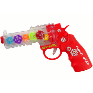 Dječji revolver sa svjetlosnim efektima crveni