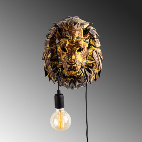 Lion Head Multicolor Wall Lamp slika 5