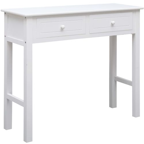 Konzolni stol bijeli 90 x 30 x 77 cm drveni slika 17