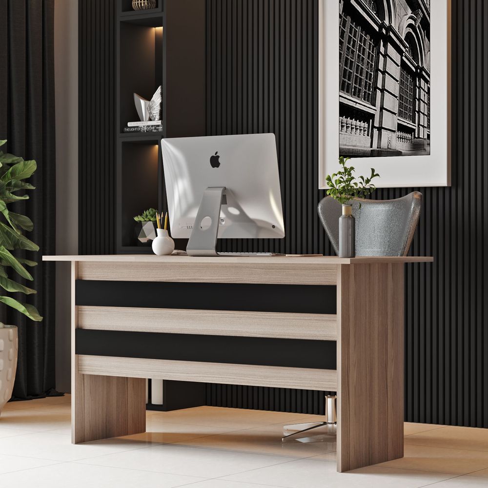 Vo1-Ob OakBlack Radni Sto slika 3