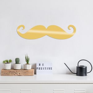 Wallity Metalna zidna dekoracija, Mustache Metal Decor - Gold