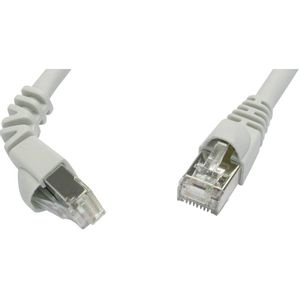 Telegärtner L00003A0119 RJ45 mrežni kabel, Patch kabel cat 6a S/FTP 5.00 m siva vatrostalan, sa zaštitom za nosić 1 St.