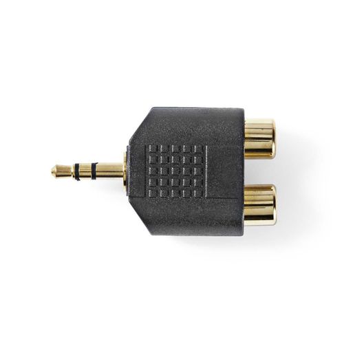 Adapter NEDIS, 3.5mm TRS (M) na 2x RCA (Ž), pozlaćeni, bulk slika 1