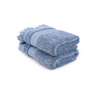 Zeus - Blue Blue Bath Towel Set (2 Pieces)