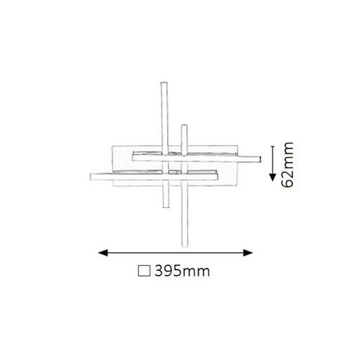 Rabalux Mecrvenoith plafonska lampa 4Fluo cev LED 18W hrom Moderna rasveta slika 5